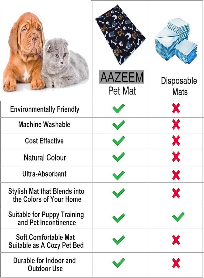 AAZEEM Soft Light Weight Mat for Dogs,Cats & Pets, (Size-M),Black - Image 3